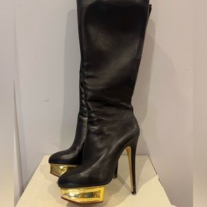 Charlotte Olympia Bonnie leather platform boots